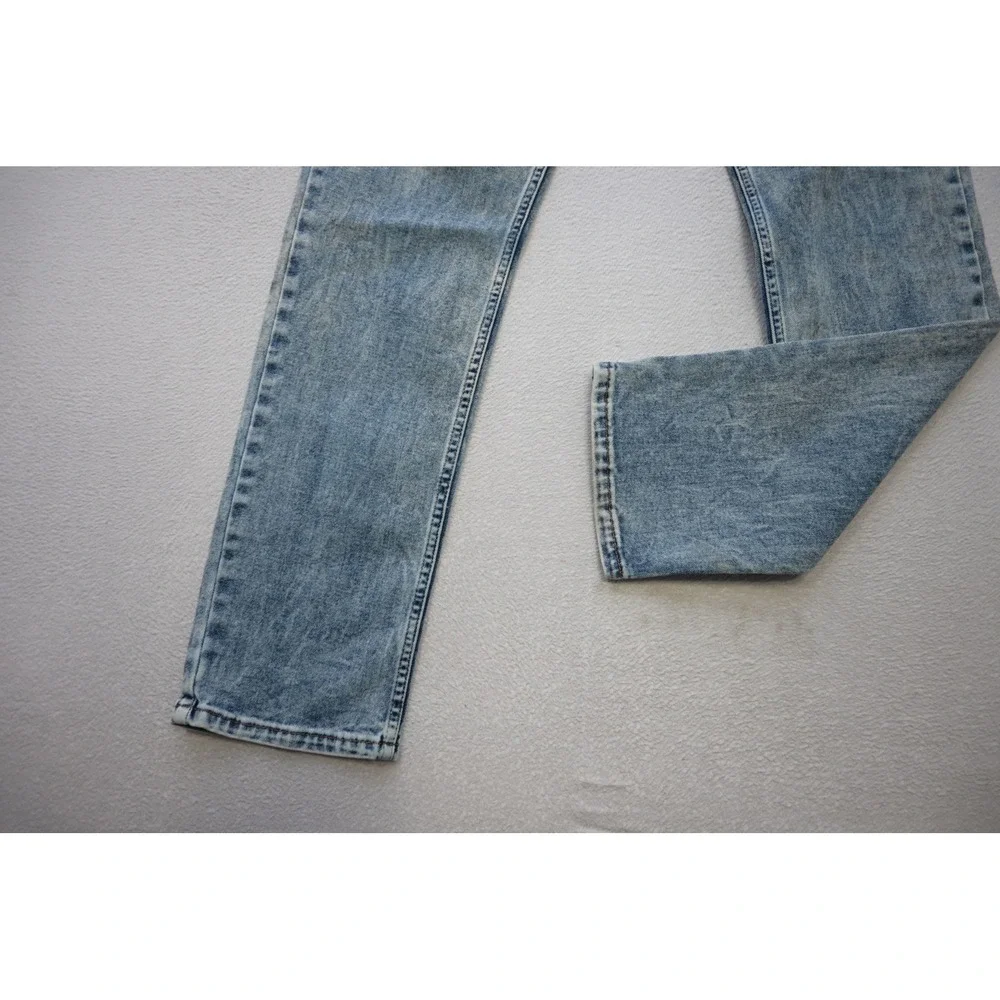 Levi's 511 Slim Jeans Mens 34x32 Light Blue Acid Wash Denim‎ Excellent